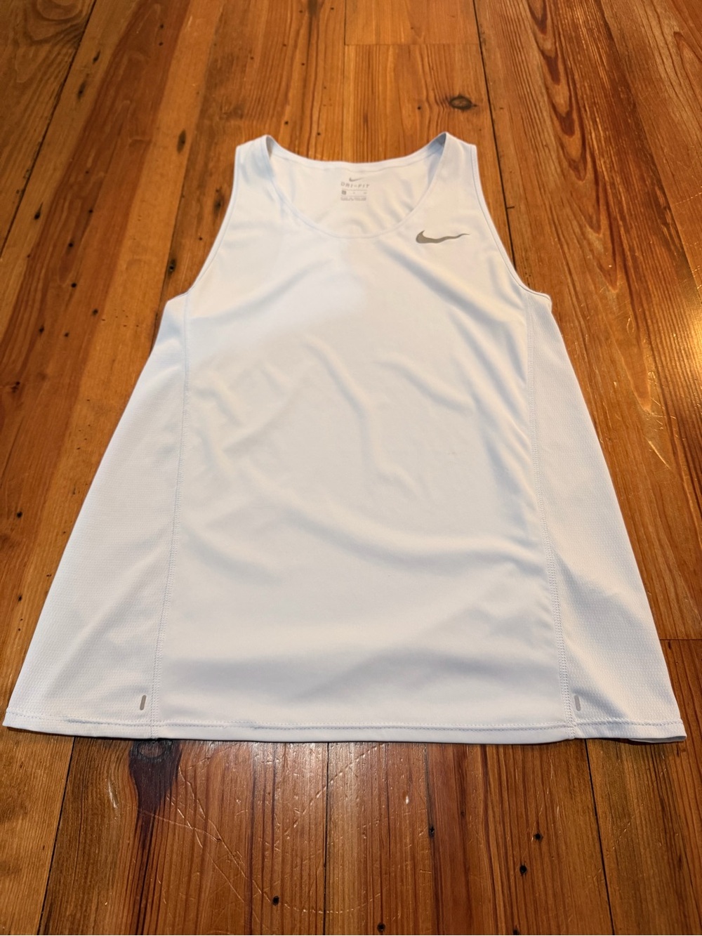 Nike Pale Blue Women’s Performance Tank Top with Silver Swoosh